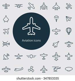 aviation Icons Vector set