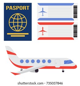 Aviation icons vector set airline graphic airplane airport transportation fly travel symbol illustration