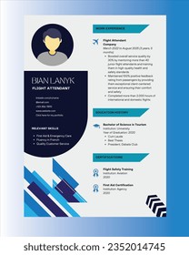 Aviation Industry Resume CV Design Template