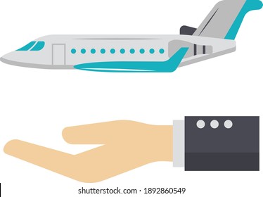 Aviation insurance Concept, Travel and Tourism coverage Vector Color Icon Design, Financial loss Protection Symbol on white background, Risk management Sign,