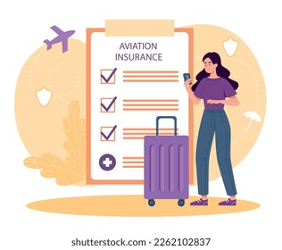 Aviation insurance concept 