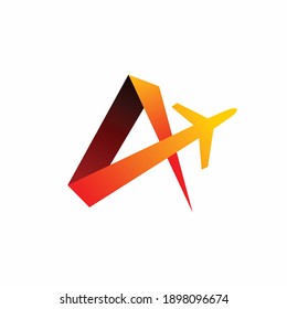 aviation logo with abstract concept