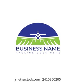 Aviation logo design, airplane logo templet. Aviation logo design template inspiration idea vector image