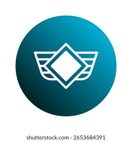 Aviation Logo Design Concept: Modern Emblem with Wings for Airlines and Aerospace Industries