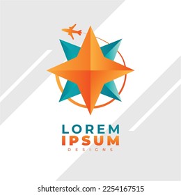Aviation Logo with gradient color, Elegant and modern design for travel company.
