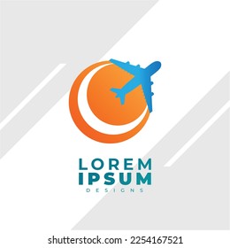 Aviation Logo with gradient color, Elegant and modern design for travel company.