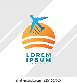 Aviation Logo with gradient color, Elegant and modern design for travel company.