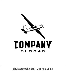 Aviation logo in hovering position with classic style design