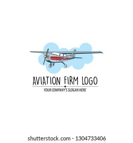 Aviation logo, label design