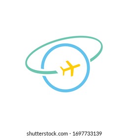 Aviation logo template vector icon design
