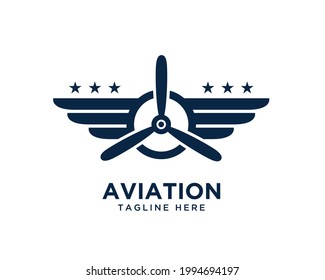 Aviation Logo Vector Creative Design Template Stock Vector (Royalty ...