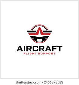 aviation logo vector creative design template