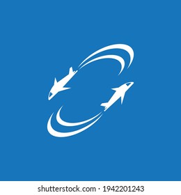 Aviation logo vector template illustration