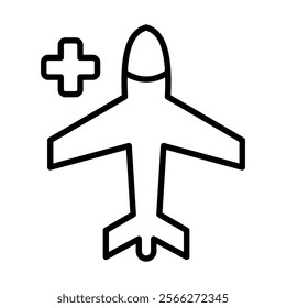 Aviation Medicine icon line vector illustration