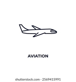 aviation outline icon. Linear vector from people concept. Thin line aviation icon isolated on white background