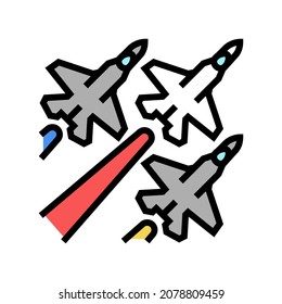 aviation parade color icon vector. aviation parade sign. isolated symbol illustration