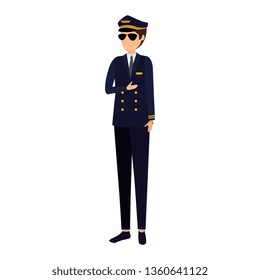 aviation pilot avatar character