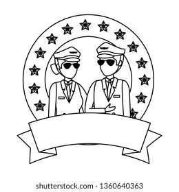 aviation pilots couple avatars characters