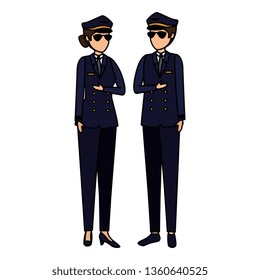 aviation pilots couple avatars characters