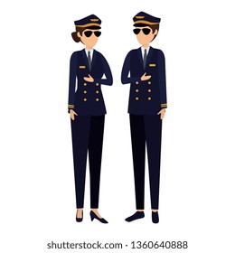 aviation pilots couple avatars characters