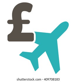 Aviation Pound Business vector icon.