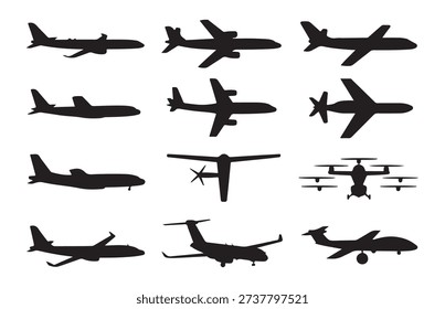 Aviation profile set including long haul jets turboprop planes and vertical takeoff landing technology