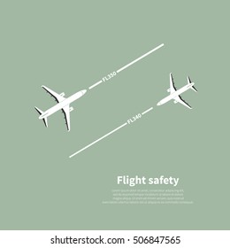 Aviation safety infographic. Scene 4. Vector illustration.
