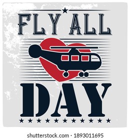 Aviation t shirt design-  Vector print design for t-shirt or apparel. airplane graphic for fashion or printing.