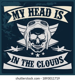 Diseño de camisetas de aviación- Diseño de impresión vectorial para camisetas o prendas de vestir. gráfico de avión para moda o impresión.