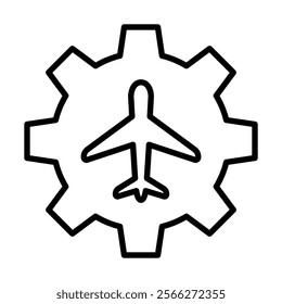 Aviation Technology icon line vector illustration