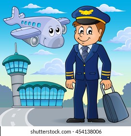 Imagen de tema de aviación 1 - ilustración vectorial eps10.