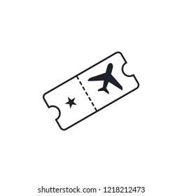 Aviation Ticket Icon Vector Template