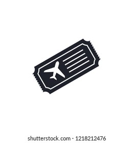 Aviation Ticket Icon Vector Template