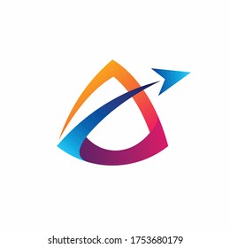 aviation vector logo, letter a logo design