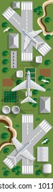 Aviation. View from above. Vector illustration.