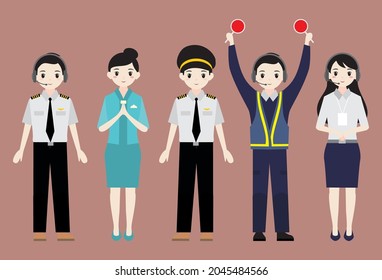 LuftfahrtarbeiterInnen - Vektorgrafik