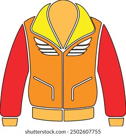 Chaqueta del aviador aislada en el fondo blanco 