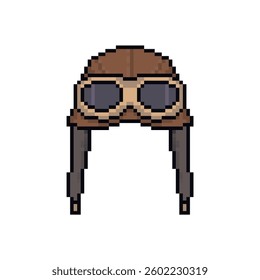 aviator pilot hat pixel art