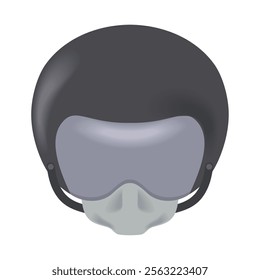 aviator pilot helmet with goggles isolated