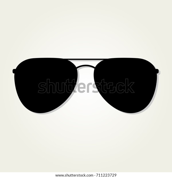 Aviator Sunglasses Icon Isolated On White Stock Vector (Royalty Free) 711223729