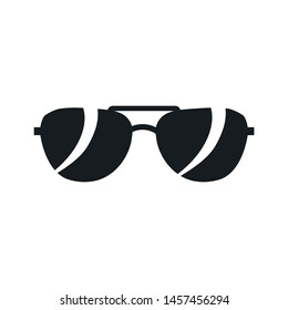 Aviator Sunglasses Icon. Pilot Glasses Button. Graphic Design Element. Flat Sunglasses Signs And Symbol For Websites, Web Design, Mobile App On White Background