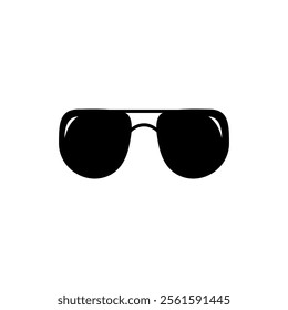 Aviator sunglasses sign icon.vector flat black trendy style illustration for web and app..eps