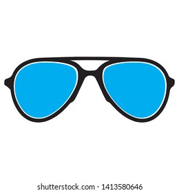 aviator sunglasses vector hand drawn