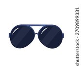 Aviator sunglasses vector illustration, sunglasses icon, clip art sunglasses 