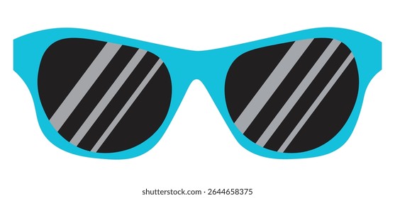 Aviator sunglasses vector isolated illustration.