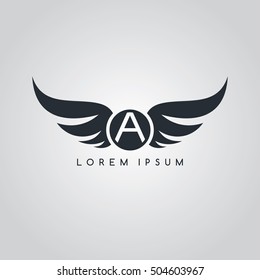 aviator symbol logo logotype theme vector illustration