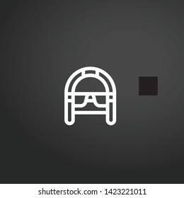 Aviator vector icon. Aviator concept stroke symbol design. Thin graphic elements vector illustration, outline pattern for your web site design, logo, UI. EPS 10.