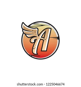 aviator wing sign symbol vector