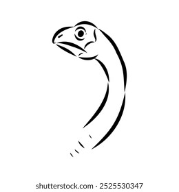 Avimim dinosaur vector sketch realistic sketch dinosaur, vector illustration