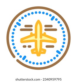 avionics systems aeronautical engineer color icon vector. avionics systems aeronautical engineer sign. isolated symbol illustration